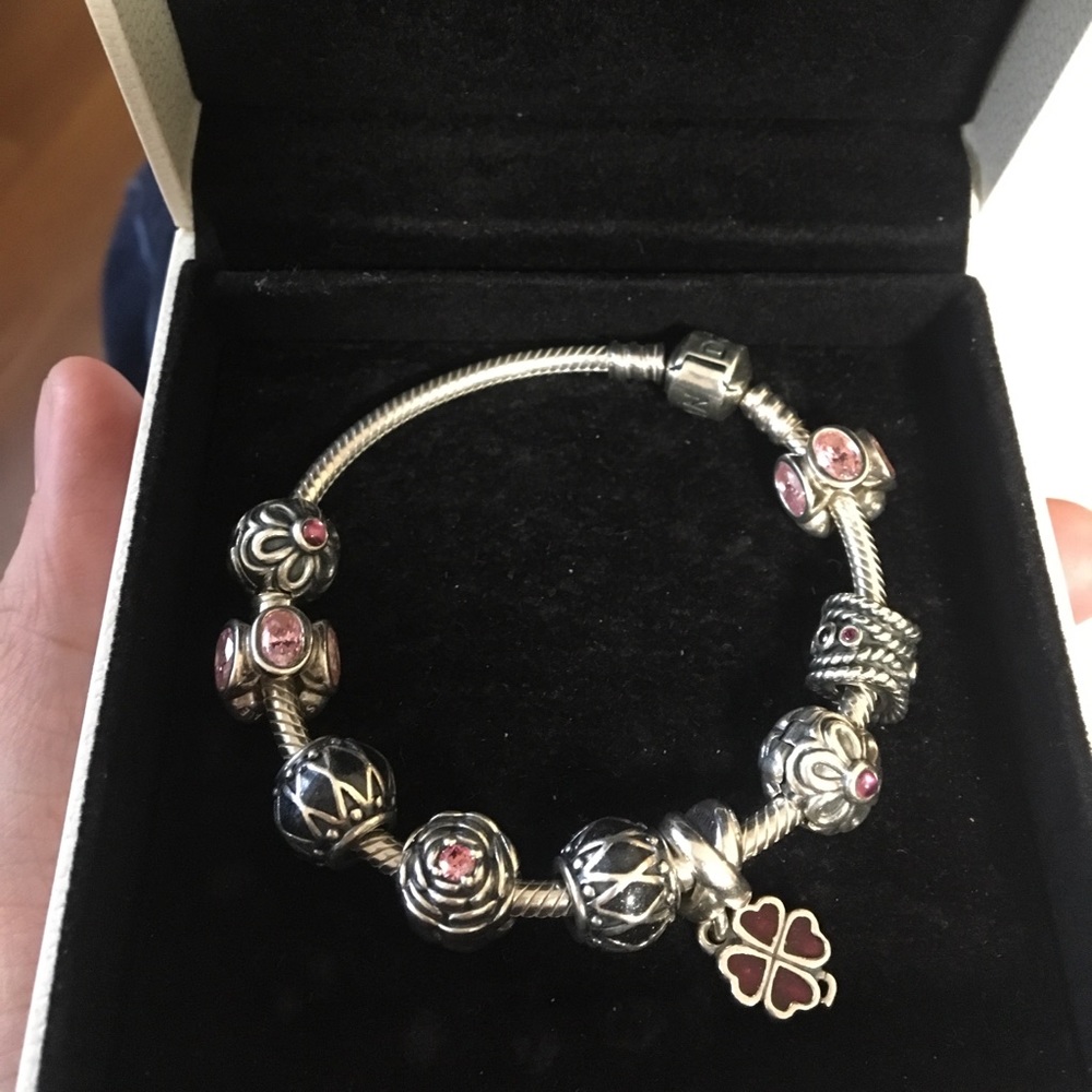 Pandora Bracelet with 9 Charms